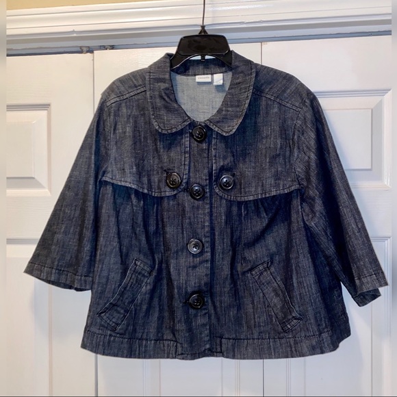 cropped denim jacket size 18